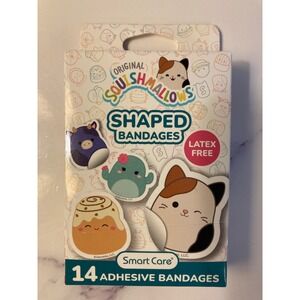 Squishmallows Shaped Adhesive Bandages 14 Count Latex Free Smart Care 88509 NEW